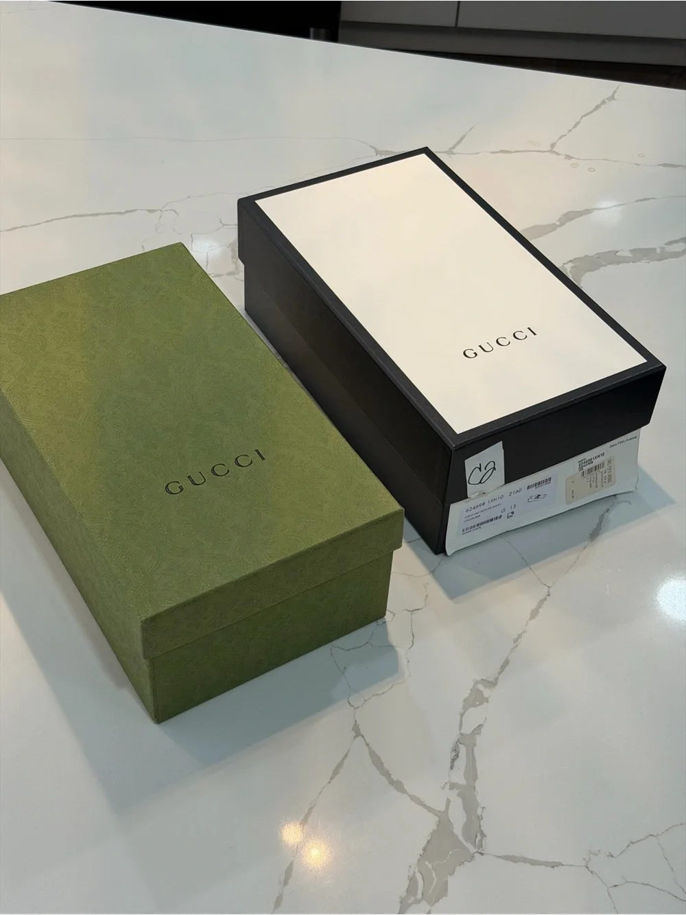 Gucci Shoe Boxes in Green & Black